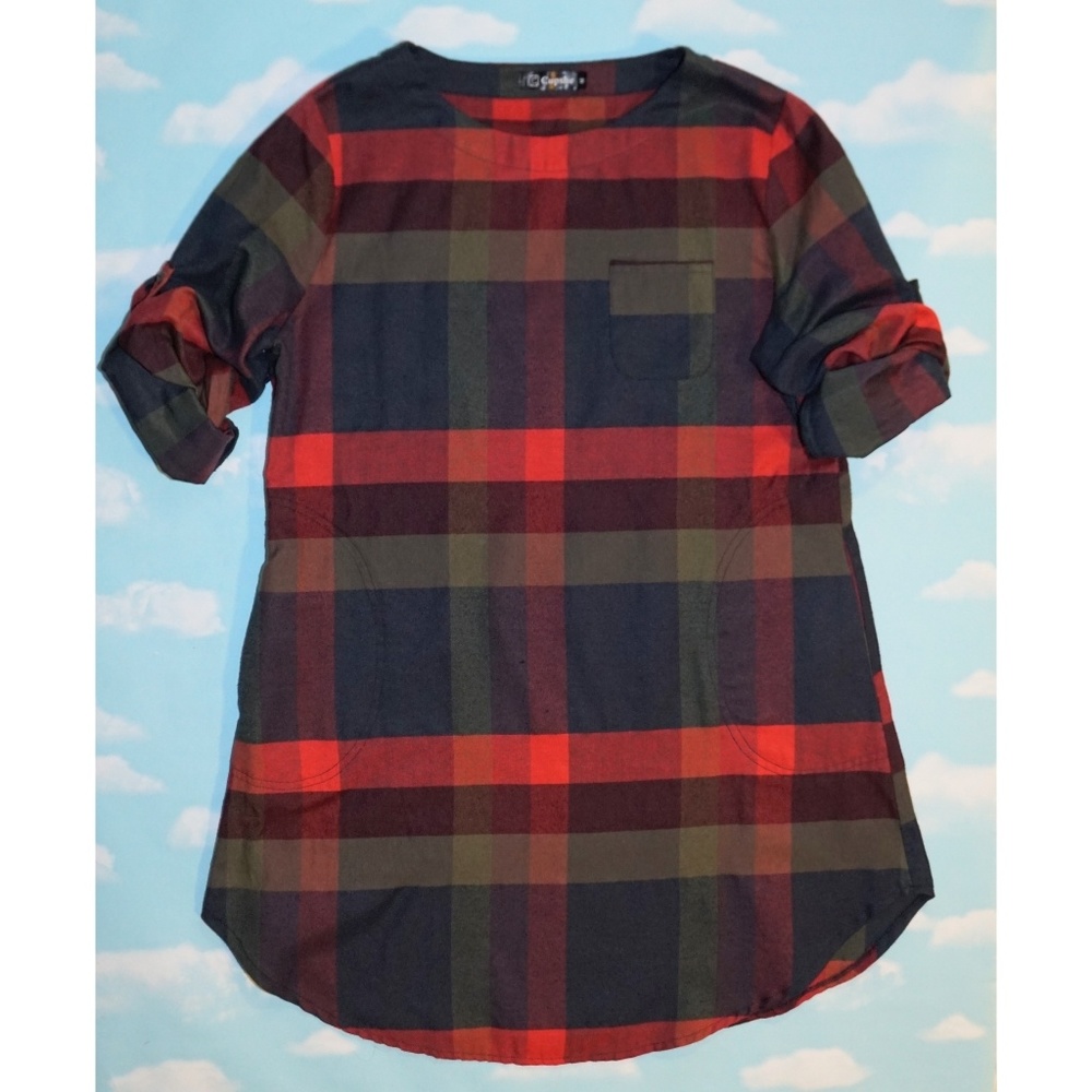 Plaid flannel dress